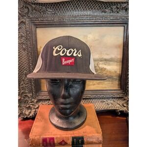 Brixton Coors Banquet Trucker Hat Black White Mesh Snapback Beer Logo Cap Mens